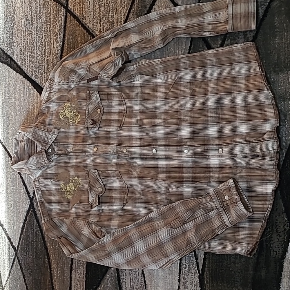 Company 81 Long-sleeve Plaid Pearl snap-buttons Shirt